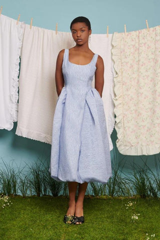 Josie Bubble Hem Dress | Cornflower Blue