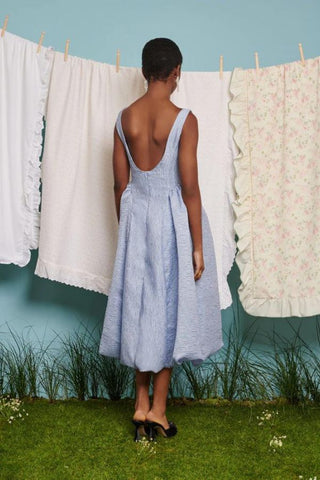 Josie Bubble Hem Dress | Cornflower Blue