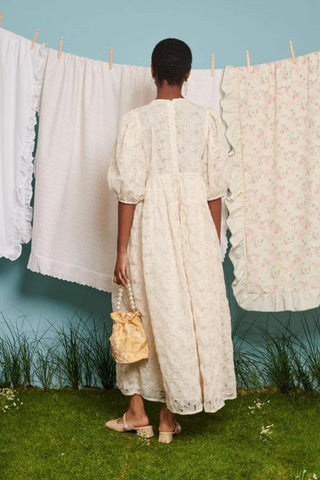 Wind Chime Lace Midi Dress | Cream