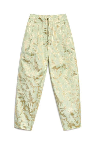 Elin Jacquard Trousers | Pistachio Green
