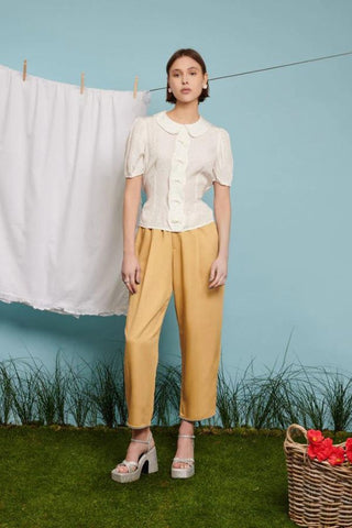 Nannie Bow Top | Ivory