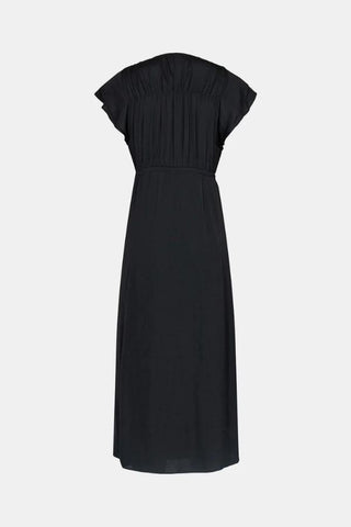 FLUTTER SLEEVE MAXI DRESS | BLACK
