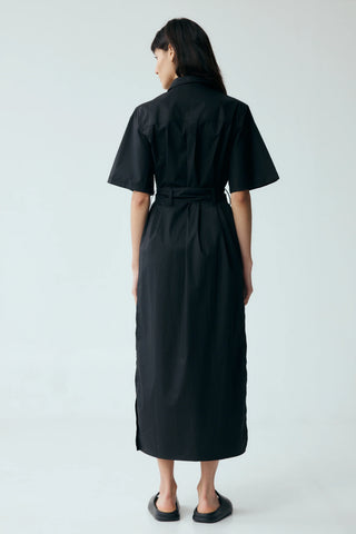 Roam Maxi Shirt Dress | Black