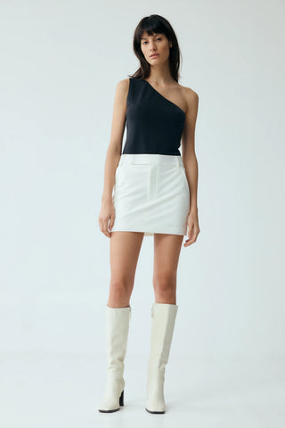 Form One Shoulder Top | Washed Black