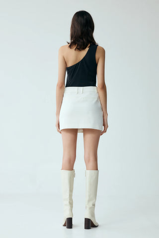 Form One Shoulder Top | Washed Black