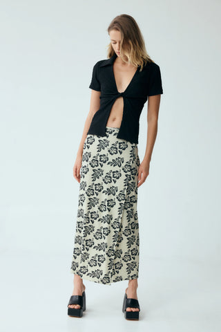 Waffle Twist Shirt | Black
