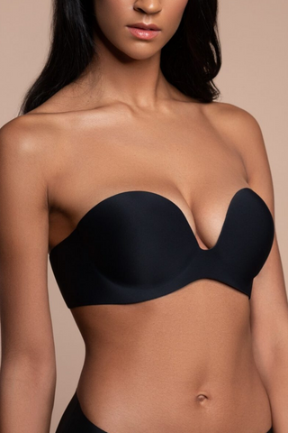 The Gala Bra is the perfect way to lift and shape your breast in order to achieve the perfect silhouette. It also gives you the option to gain a few extra cup sizes via the adhesive push-up pads on the inner cups.