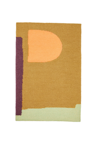 Make your days a little softer with Cold Picnic's abstract rug featuring bright summer hues. Cold Picnic's flat weave rugs offer a lightweight and slightly more casual update to their trademark hand tufted rugs. Their texture is pleasantly scratchy (think vintage wool sweaters or your sweetheart’s stubble). 