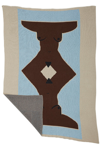 This blanket design was one of 3 winners of an open call for design submissions from Black art and design students in collaboration with Cold Picnic. 100% of profits from the sales of these blankets will go to their designer. 