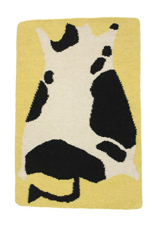 Make any room look wildly cool with Cold Picnic's flat weave Cow Rug. Made from 100% wool yarn by skilled artisans from India. 