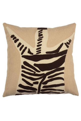 To help inspire dreams, rest your head on this chain-stitched zebra pillow. Made from 100% cotton, designed by Cold Picnic in Brooklyn, NY. 