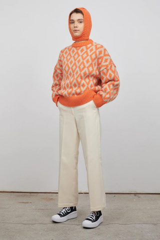 AMMA JUMPER | ORANGE/BISCUIT