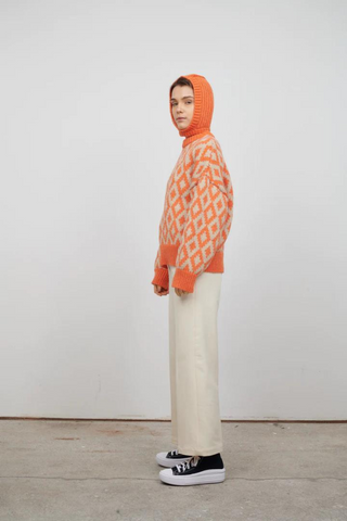AMMA JUMPER | ORANGE/BISCUIT