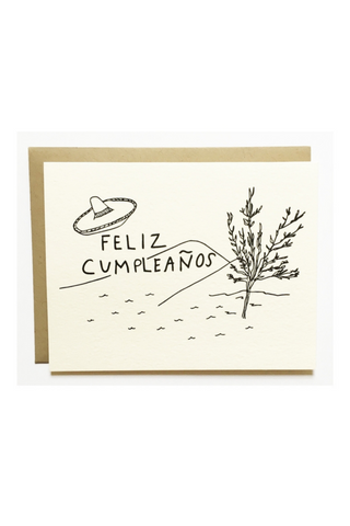Love letters for your love letters. Minimal and thoughtful designs printed in Los Angeles, California by Nicole Monk. The Feliz Cumpleanos Card is a perfect gift and note of appreciation for your friends, family or lover.  DETAILS:  A2 card printed with archival inks on cream folded stock. Includes a recycled craft envelope.
