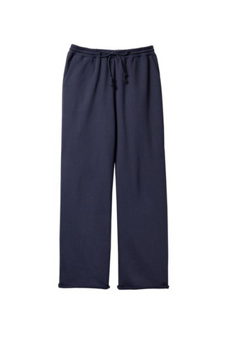 Easy-breezy. The fit of this new sweatpant silhouette is high-rise with a relaxed fit and straight, semi-wide leg. Made in 100% cotton french terry, The Breeze Sweatpant will have you feeling confident + cozy whether you’re running to your next Zoom meeting or running for brunch. Our fave feature – the raw, rolled hem can be easily shortened to customize to your perfect length. Designed by Soft Focus. Also available in Ivory + Sea Breeze.