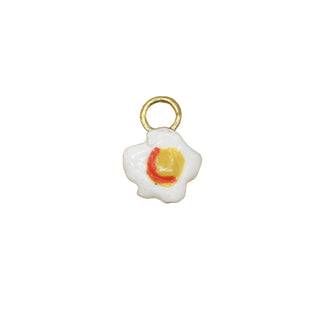 A variation on Susan Alexandra's "Tiny Joys" collection, meet these new single gals! The fried egg charm looks amazing worn alone or get them some friends to hang out with! Our egg charm is hand-painted and fastened on a bronze chain. 